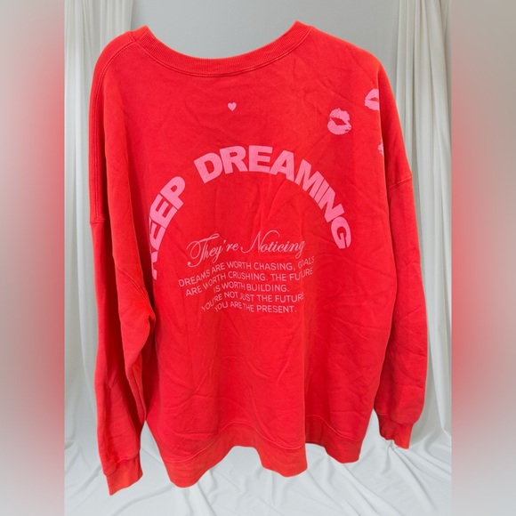 Wild fable Bold Red Sweatshirt with Graphic Design - Picture 4 of 4